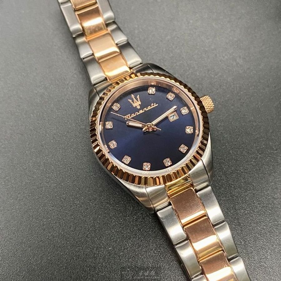 MASERATI手錶,編號R8853100507,32mm玫瑰金錶殼,金銀相間錶帶款-8