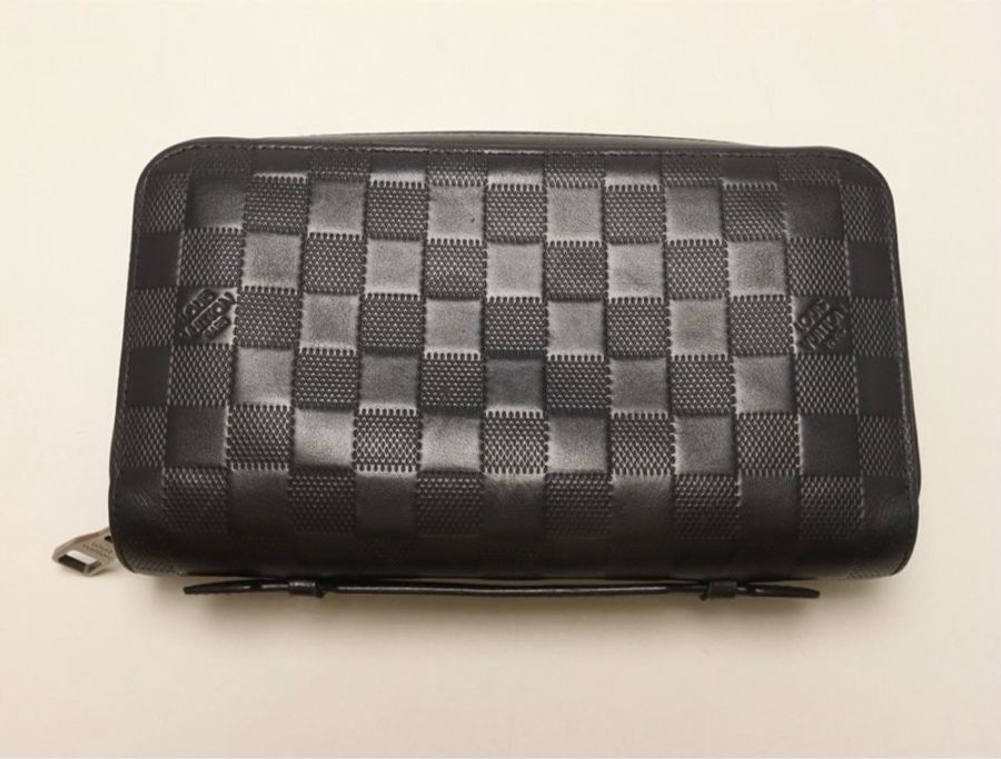 真品LOUIS VUITTON 路易威登 Damier Infini Zippy XL N61254拉鍊長版皮夾-8