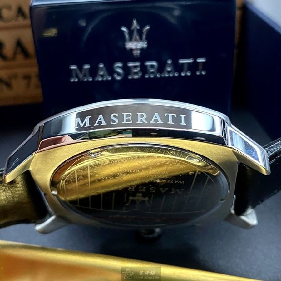 MASERATI手錶,編號R8871606001,44mm黑, 銀錶殼,深黑色錶帶款-5