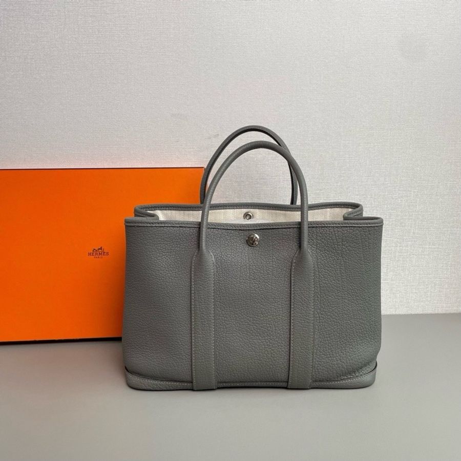 Hermès s愛馬仕🐎 積雨雲灰 Garden Party30 花園包💗99新U刻✨ 尺寸:30×20cm-7