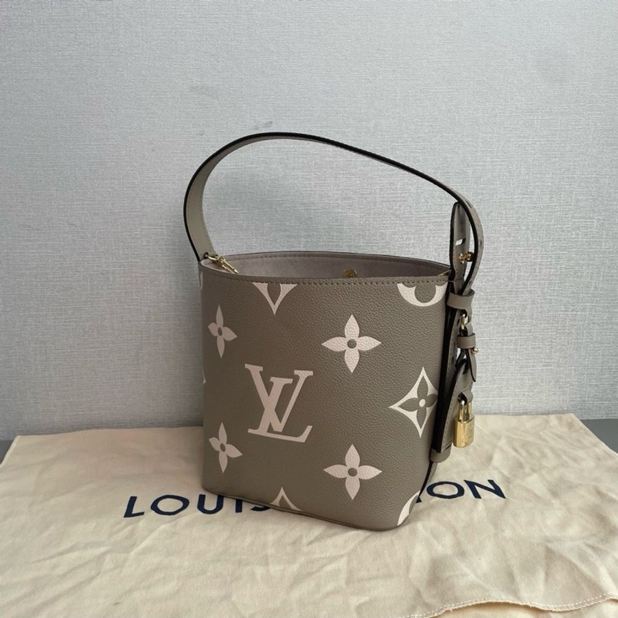 Louis Vuitton 路易威登👑 all in bb水桶包 大象灰💗99新✨芯片款 尺寸:17×19cm-6