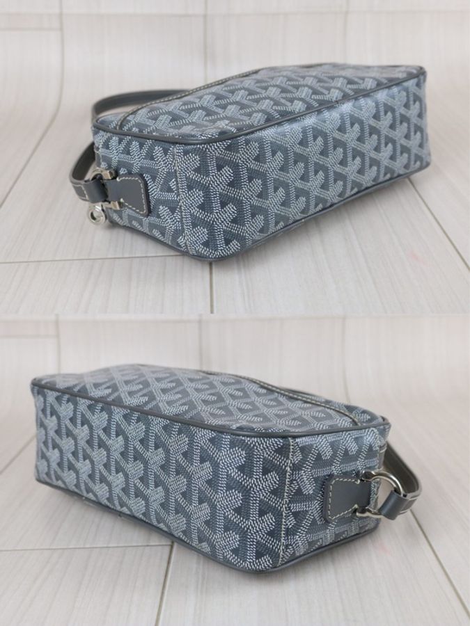 「JL精品代購」95新 Goyard cap-vert老花灰色相機包-5