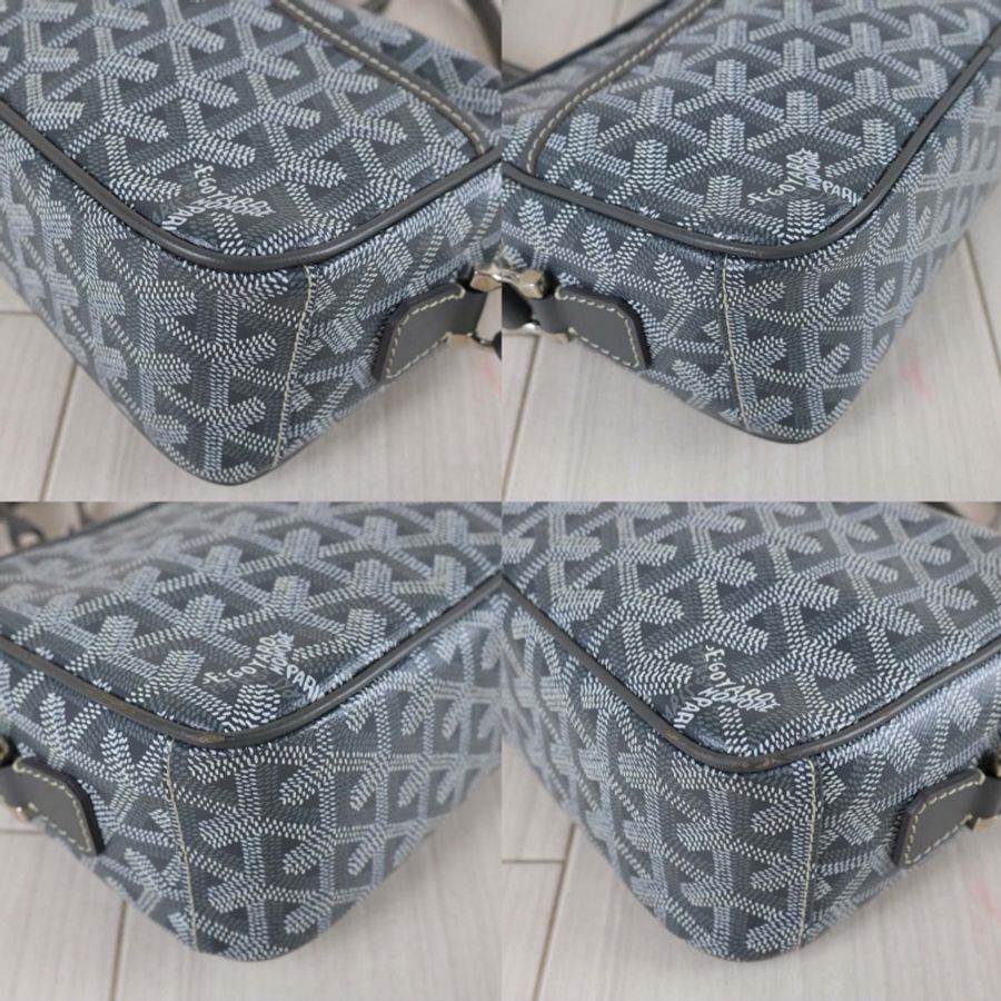 「JL精品代購」95新 Goyard cap-vert老花灰色相機包-6