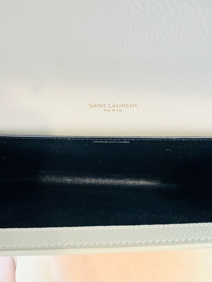 YSL聖羅蘭 Uptown粒面壓紋皮革信封包-13