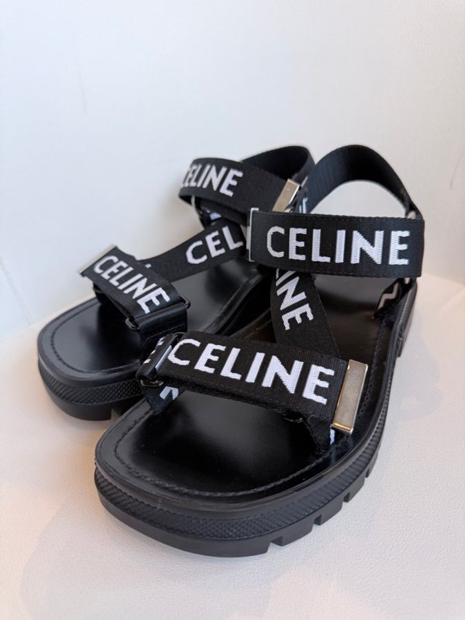 CELINE✨字母織帶涼鞋拖鞋 #37-0