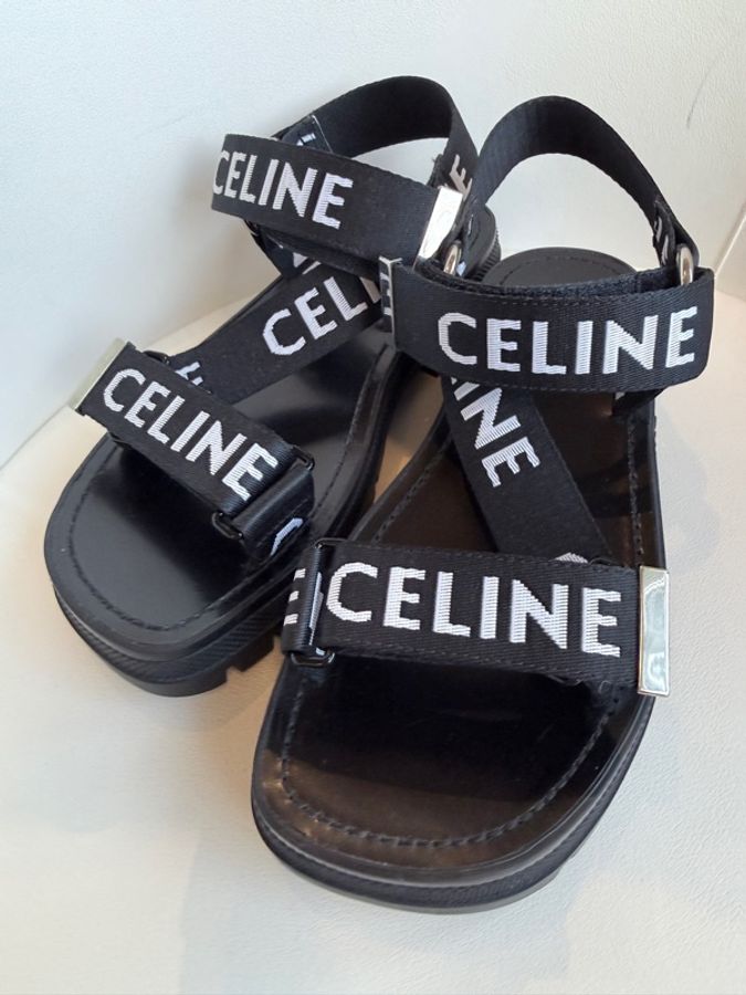 CELINE✨字母織帶涼鞋拖鞋 #37-1