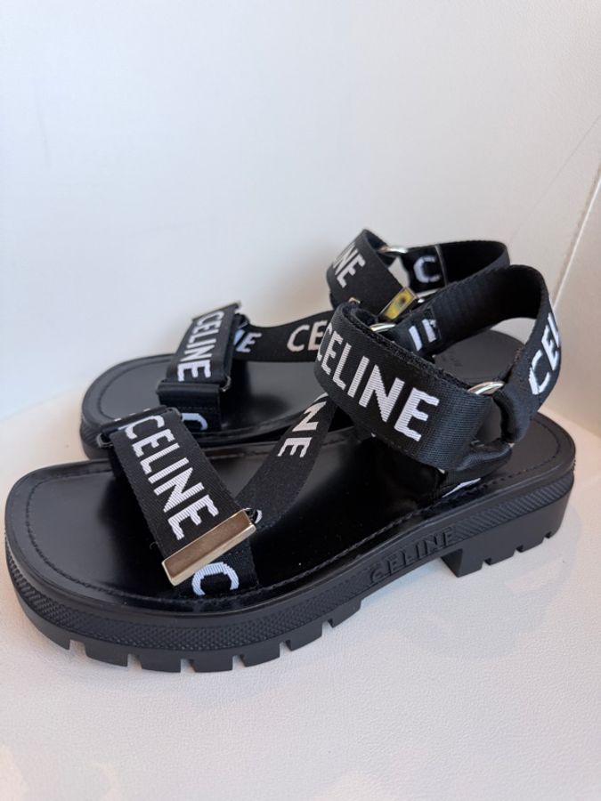 CELINE✨字母織帶涼鞋拖鞋 #37-2