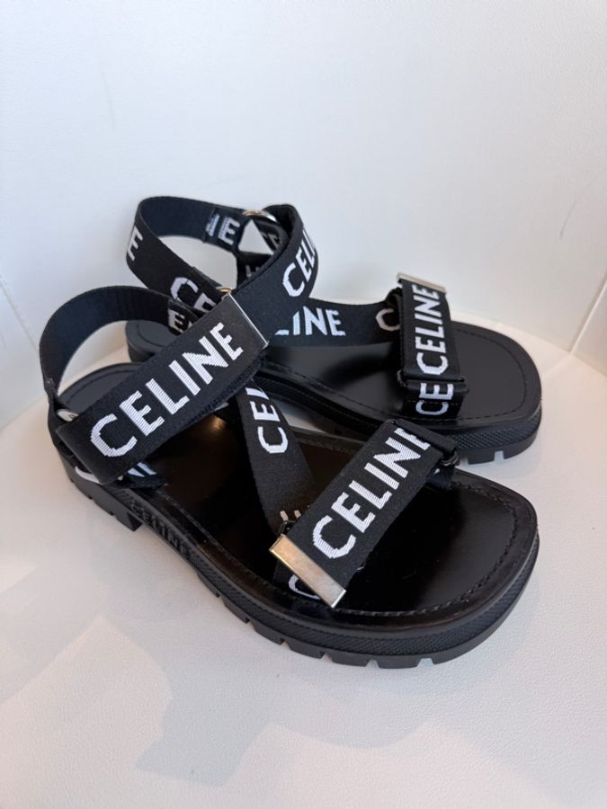 CELINE✨字母織帶涼鞋拖鞋 #37-5