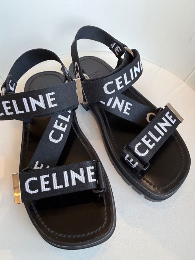 CELINE✨字母織帶涼鞋拖鞋 #37-8