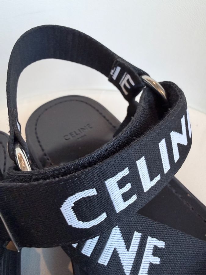 CELINE✨字母織帶涼鞋拖鞋 #37-9