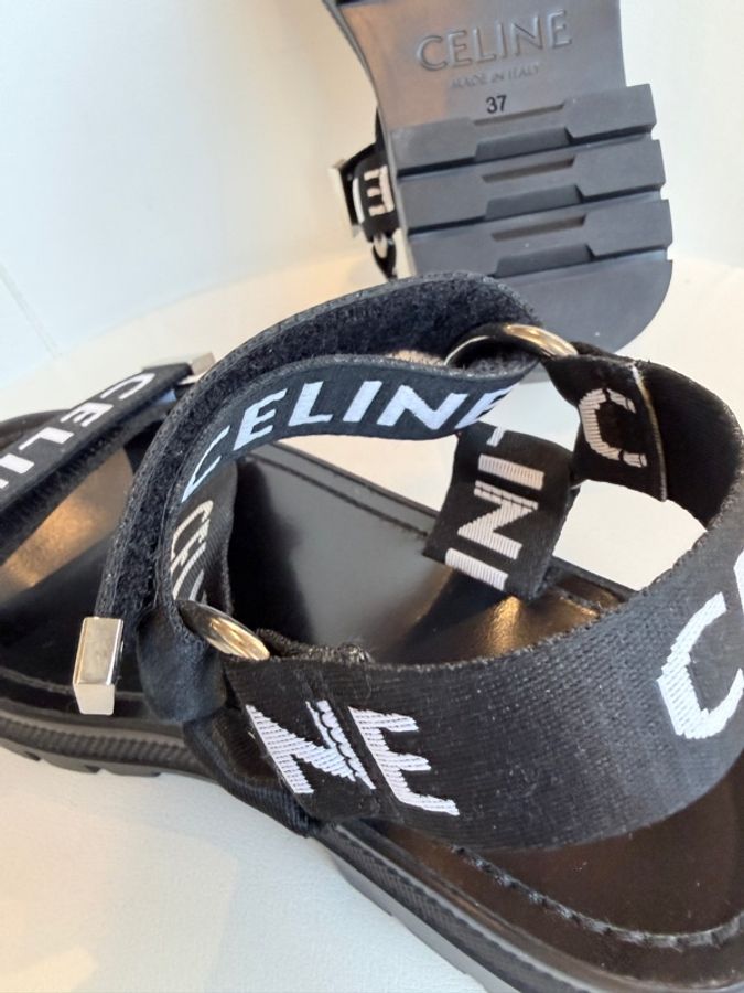 CELINE✨字母織帶涼鞋拖鞋 #37-11