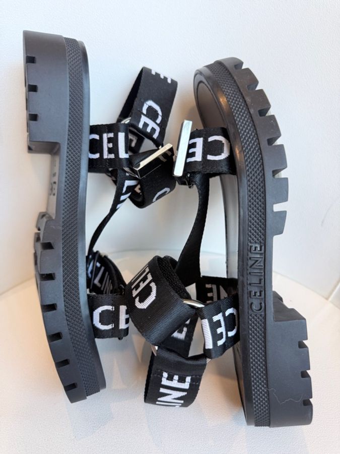 CELINE✨字母織帶涼鞋拖鞋 #37-14