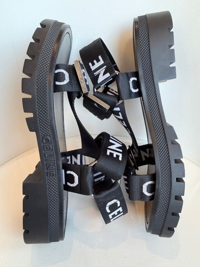CELINE✨字母織帶涼鞋拖鞋 #37-15