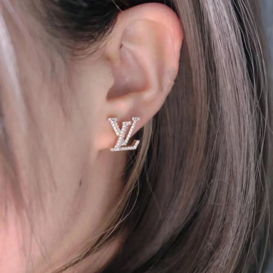 LOUIS VUITTON LV Iconic滿鑽耳環-1