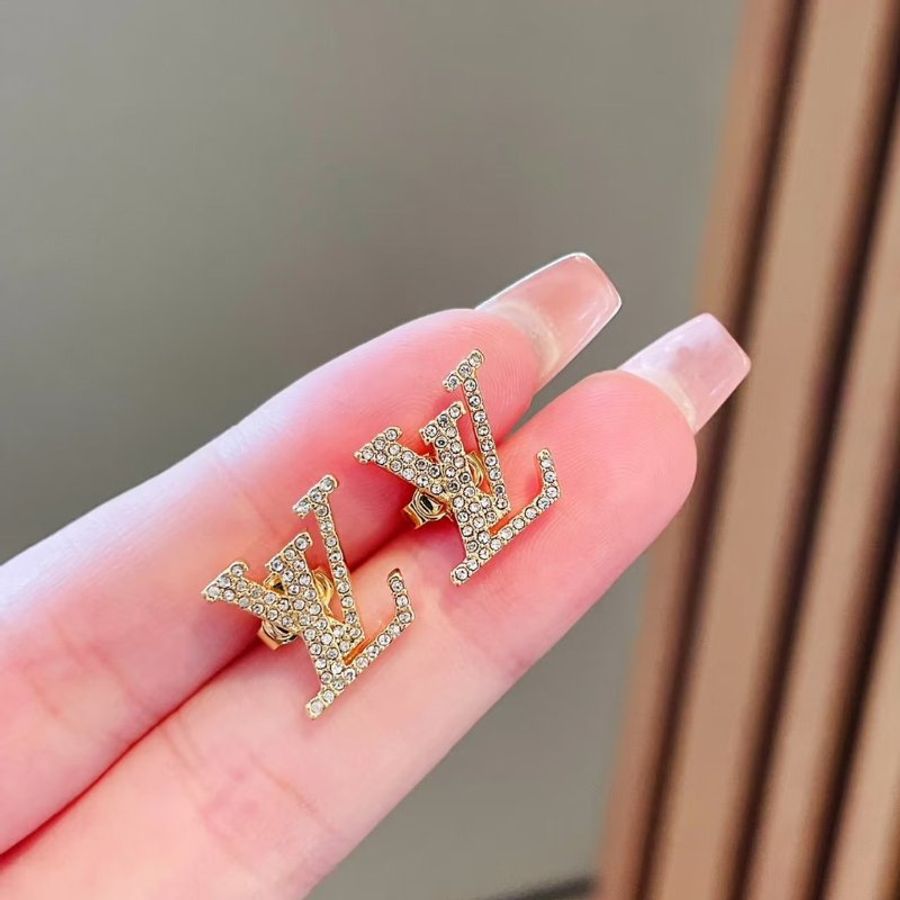 LOUIS VUITTON LV Iconic滿鑽耳環-18