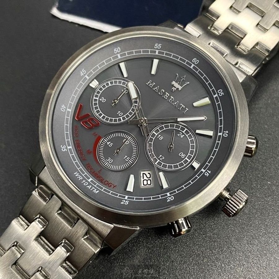 MASERATI手錶,編號R8873134003,44mm槍灰色錶殼,槍灰色錶帶款-10
