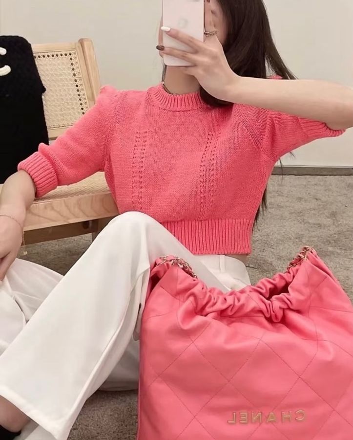 #專櫃21萬#現貨不用15萬#熱銷Chanel 22 Bag 小號#珊瑚粉-3