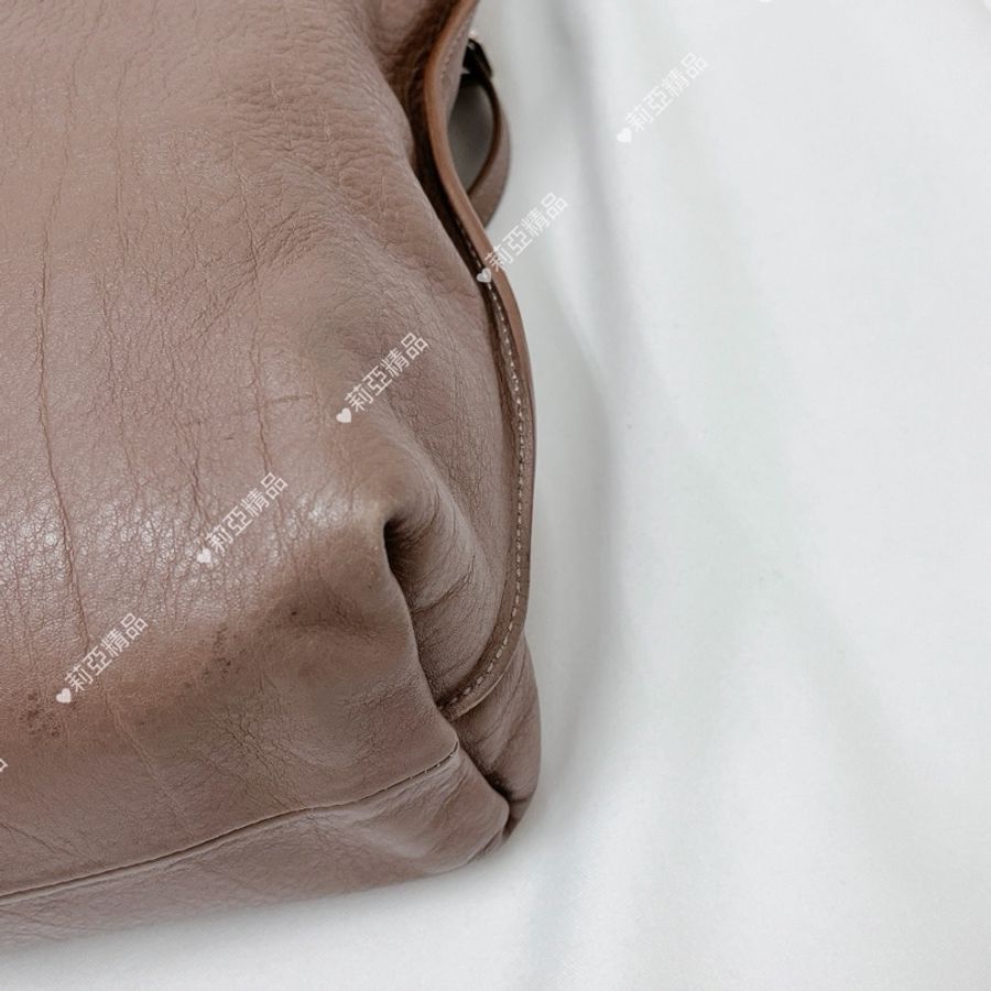 莉亞精品♡ Tod’s 牛皮藕紫手提肩背包 #二手美包-10