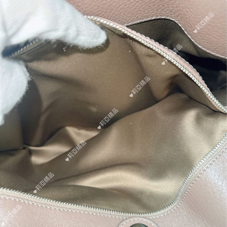 莉亞精品♡ Tod’s 牛皮藕紫手提肩背包 #二手美包-14