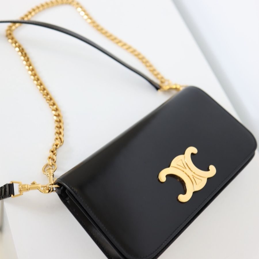二手celine multipochette/ 黑金-4