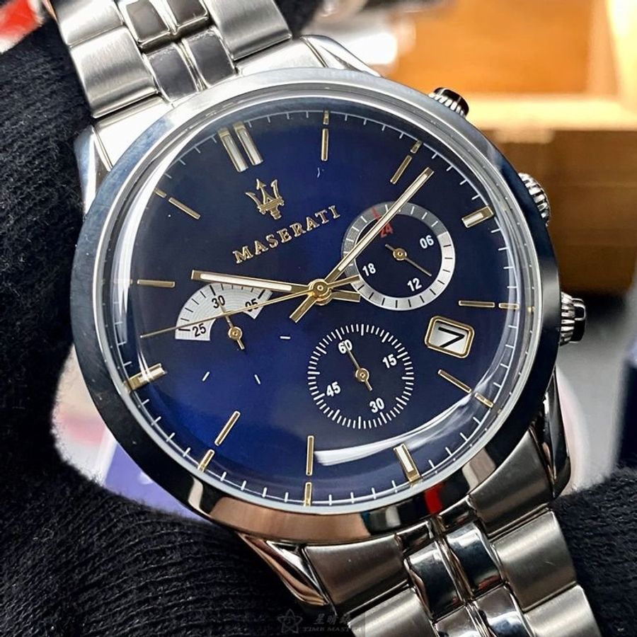 MASERATI手錶,編號R8873613001,42mm銀錶殼,銀色錶帶款-4