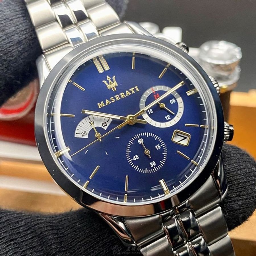 MASERATI手錶,編號R8873613001,42mm銀錶殼,銀色錶帶款-8