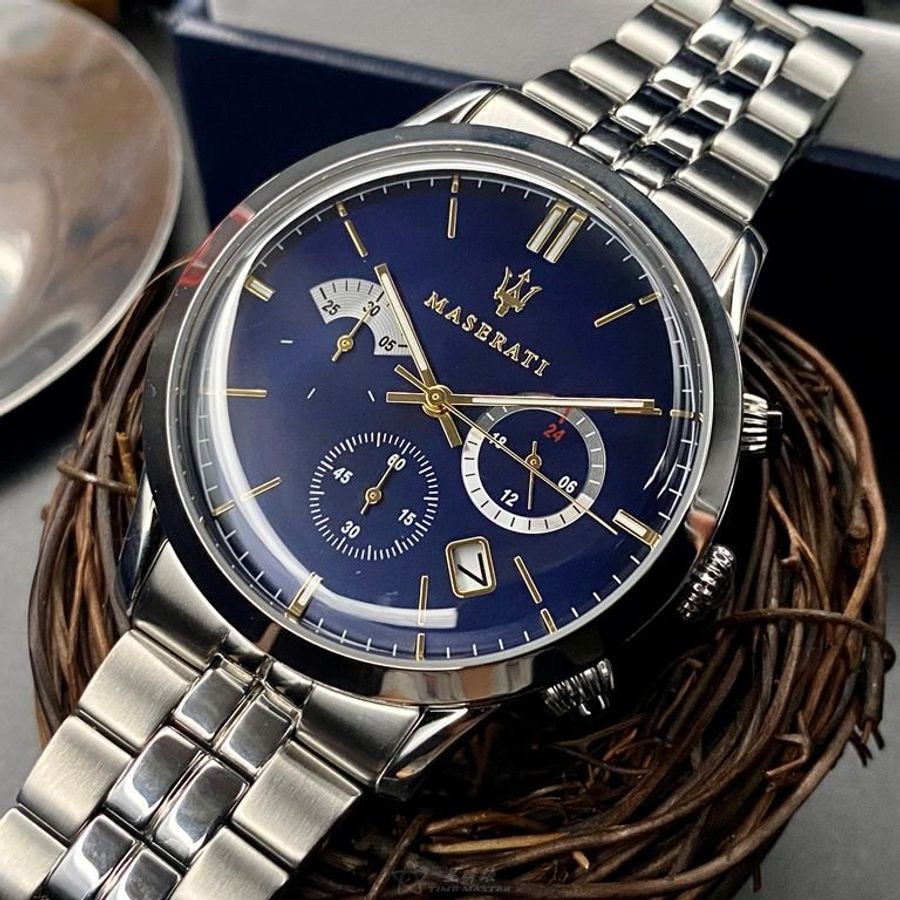 MASERATI手錶,編號R8873613001,42mm銀錶殼,銀色錶帶款-10