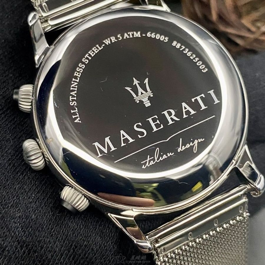 MASERATI手錶,編號R8873625003,42mm銀錶殼,銀色錶帶款-3