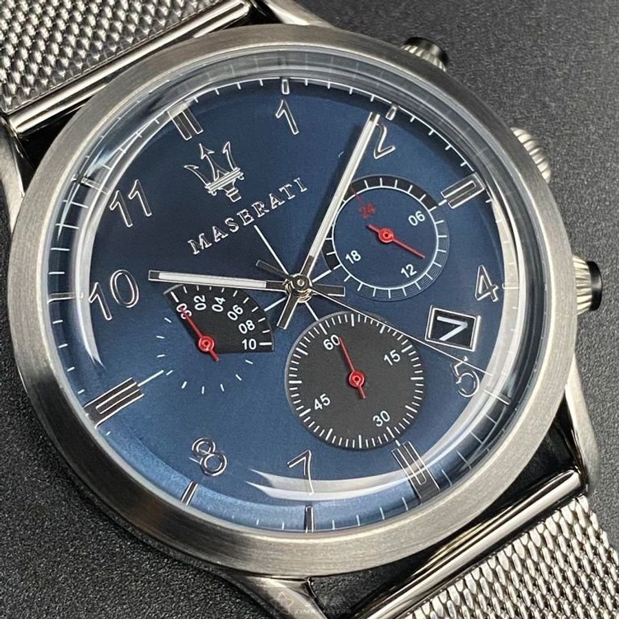 MASERATI手錶,編號R8873625003,42mm銀錶殼,銀色錶帶款-4