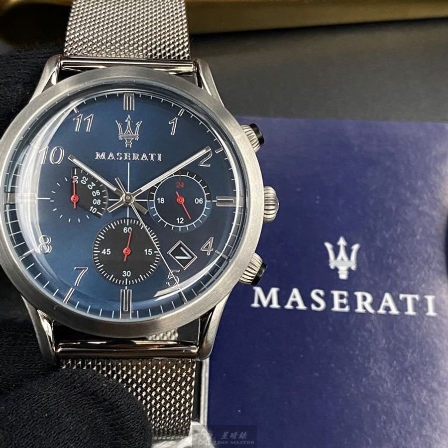 MASERATI手錶,編號R8873625003,42mm銀錶殼,銀色錶帶款-8