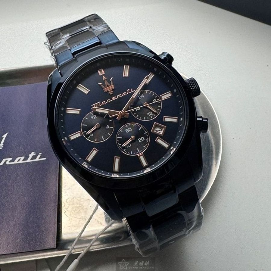 MASERATI手錶,編號R8873626003,42mm寶藍錶殼,寶藍錶帶款-1