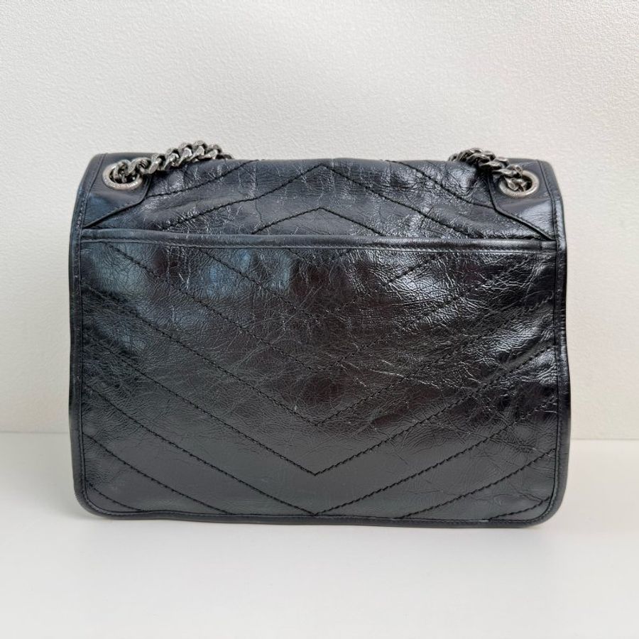YSL聖羅蘭/Saint laurent NIKI系列手袋單肩包斜挎包 黑色 2022年-3