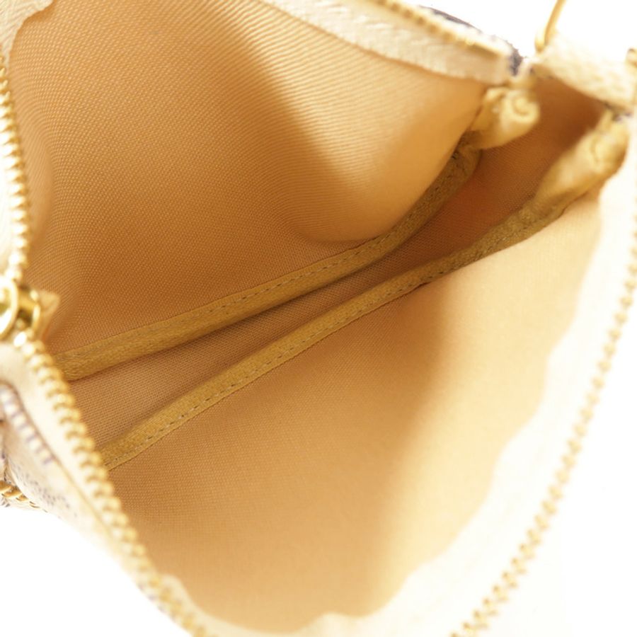 LOUIS VUITTON Damier Azur Mini Pochette Accessories鏈帶手挽袋-4
