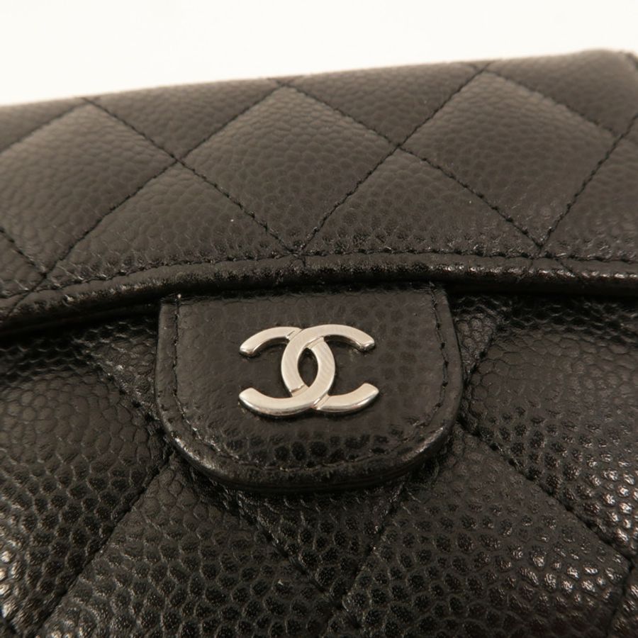 CHANEL 牛皮皮革Classic Small Flap Wallet錢包-9