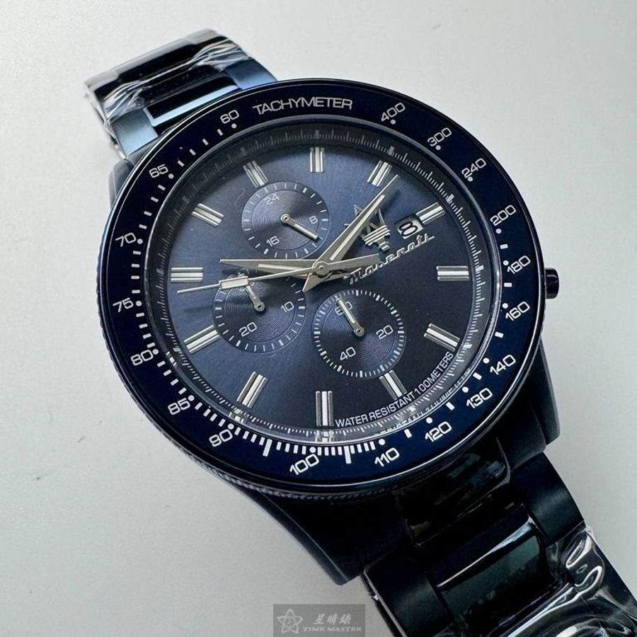 MASERATI手錶,編號R8873640023,44mm寶藍錶殼,寶藍錶帶款-6