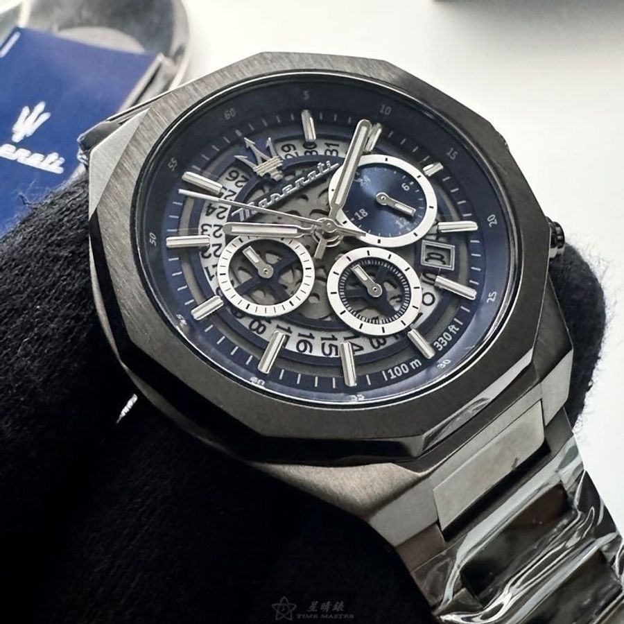MASERATI手錶,編號R8873642012,46mm黑錶殼,深黑色錶帶款-7
