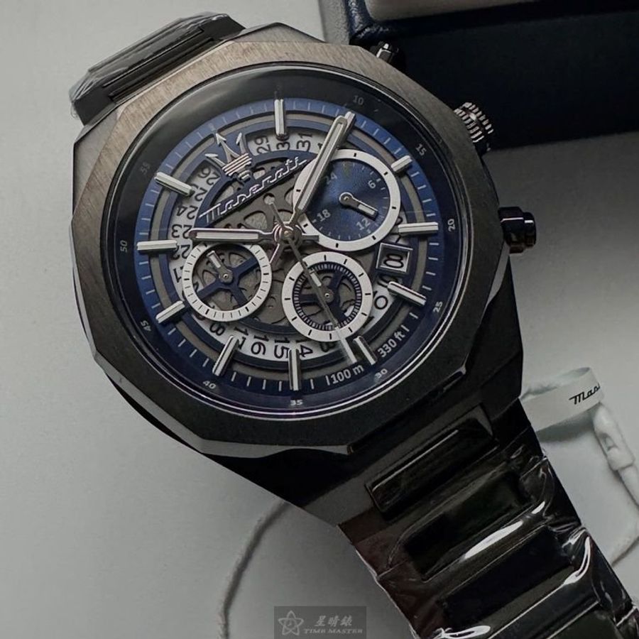 MASERATI手錶,編號R8873642012,46mm黑錶殼,深黑色錶帶款-8