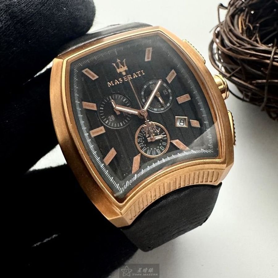 MASERATI手錶,編號R8871605003,42mm, 48mm玫瑰金酒桶形精鋼錶殼,限量絕版酒桶款,值得珍藏-2