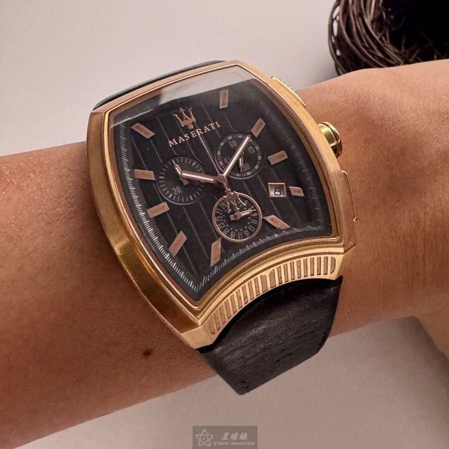 MASERATI手錶,編號R8871605003,42mm, 48mm玫瑰金酒桶形精鋼錶殼,限量絕版酒桶款,值得珍藏-6