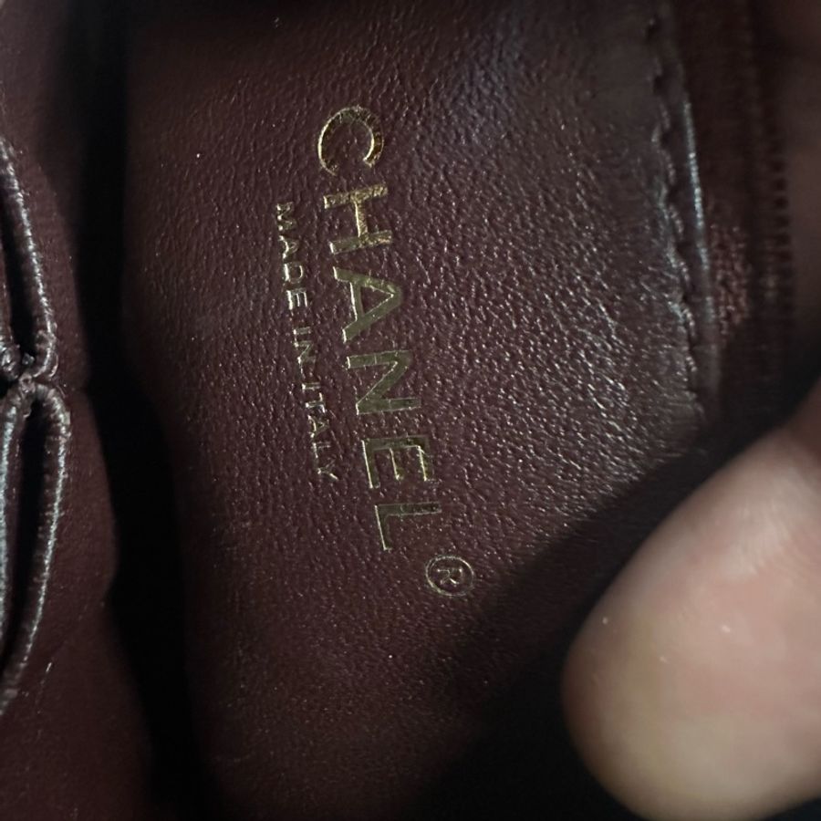 chanel 香奈兒 黑色金扣相機包 單肩斜挎包-14