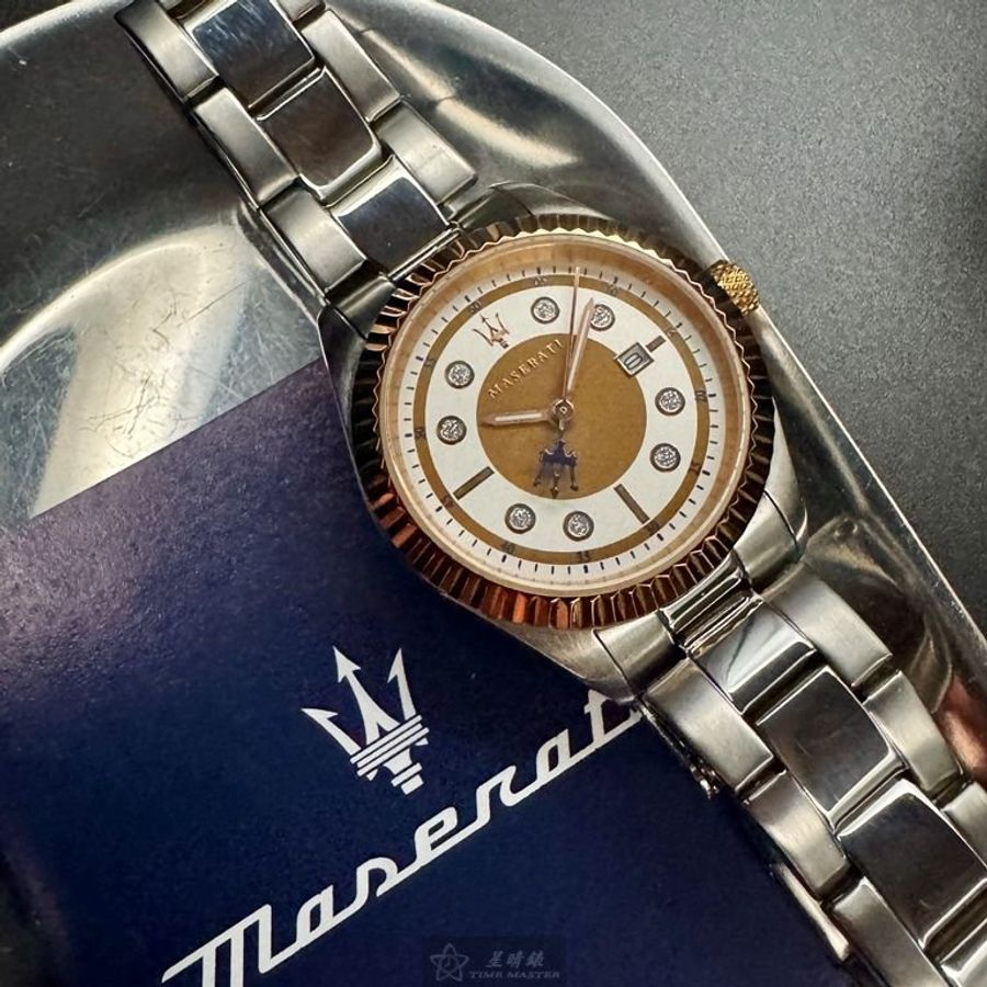 MASERATI手錶,編號R8853100502,32mm玫瑰金錶殼,銀色錶帶款-2