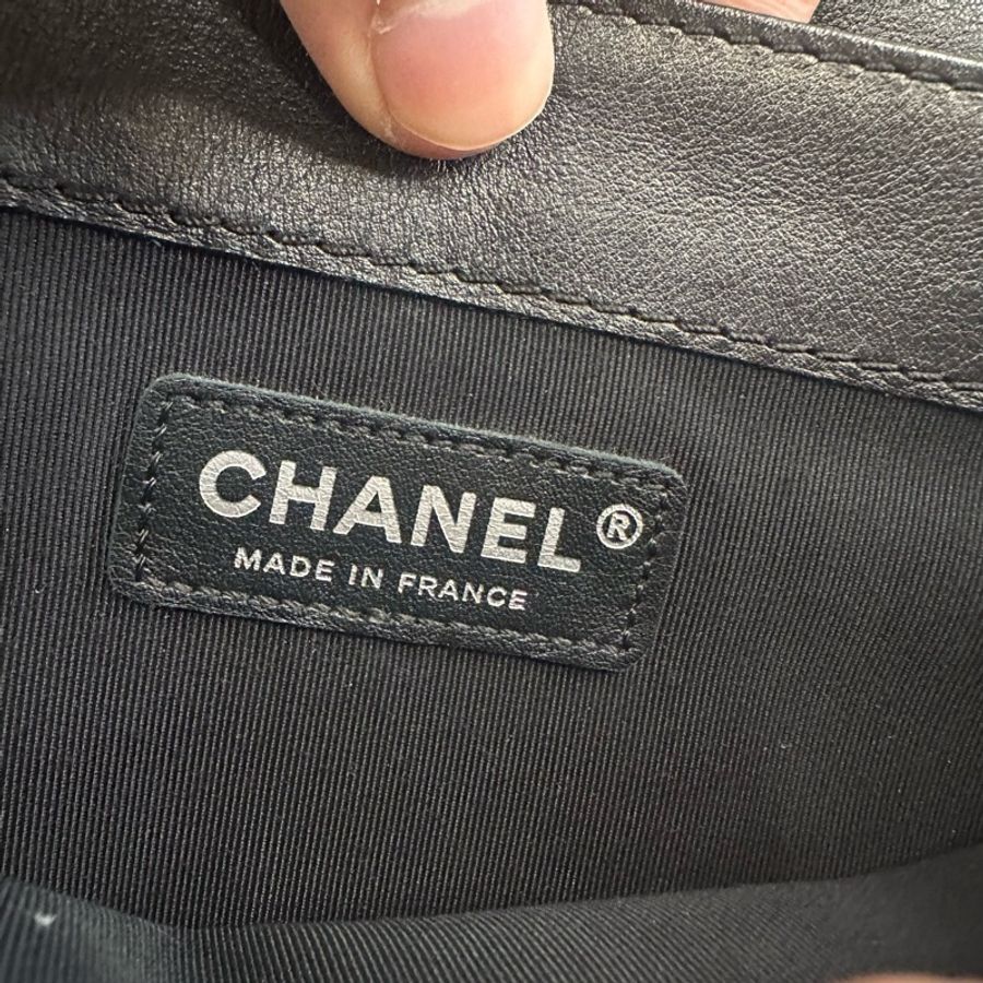 chanel 香奈兒 秀款限定Leboy 黑銀多鏈條包 牛皮-10