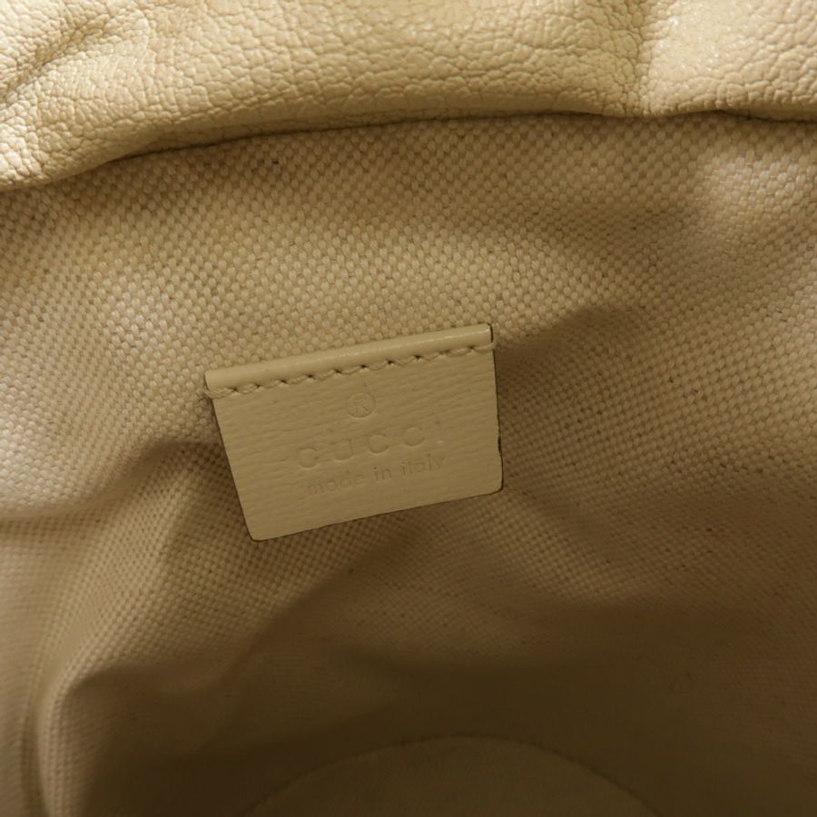 GUCCI 塗層帆布Horsebit 1955 Small Bucket Bag金扣肩背袋-7