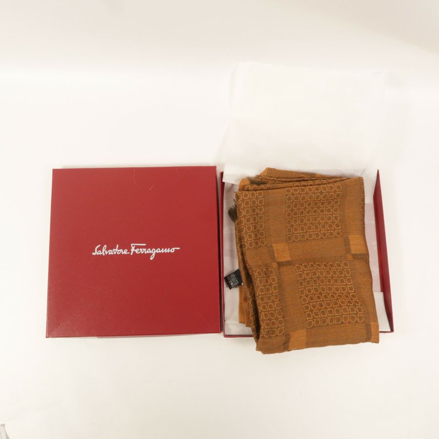 Salvatore Ferragamo 羊絨/絲質Scarf圍巾-8