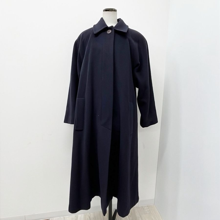 Christian Dior|迪奧 藏青色娃娃領長款羊毛大衣-8