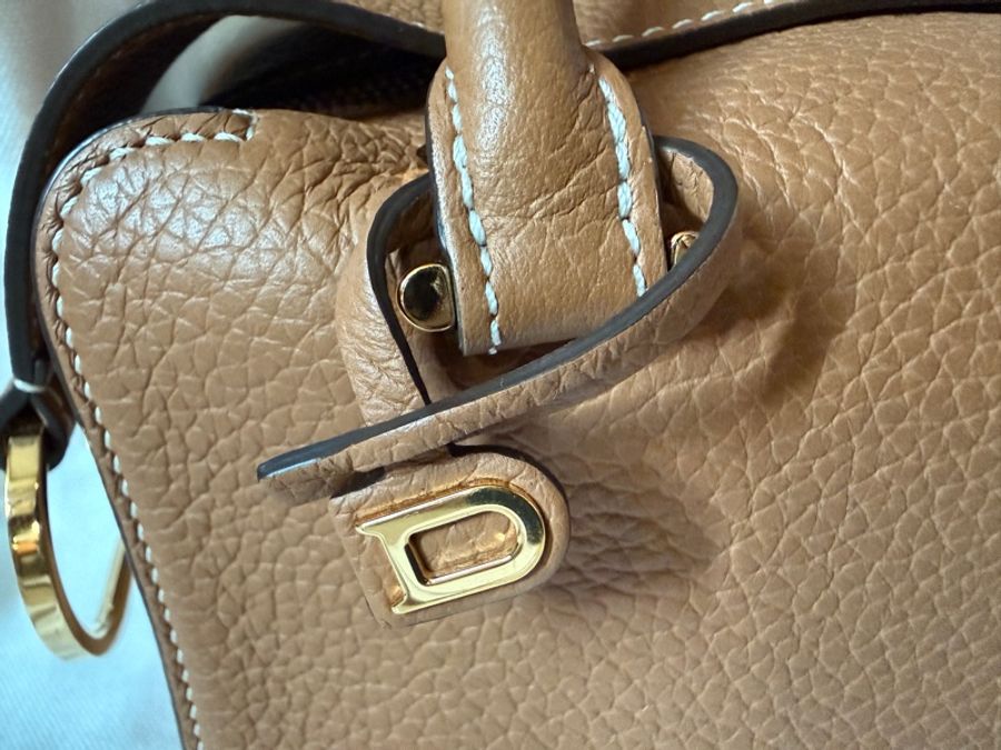 Delvaux cool box mini 金棕 啡色-2
