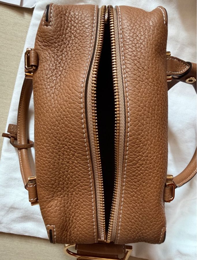 Delvaux cool box mini 金棕 啡色-12
