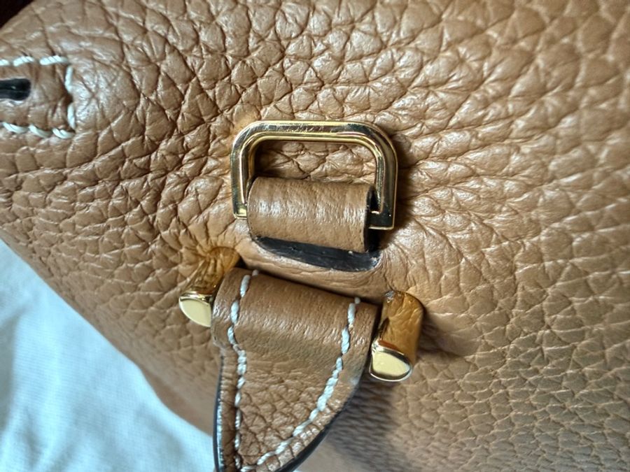 Delvaux cool box mini 金棕 啡色-34