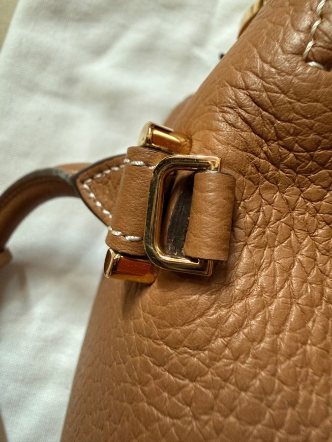 Delvaux cool box mini 金棕 啡色-38