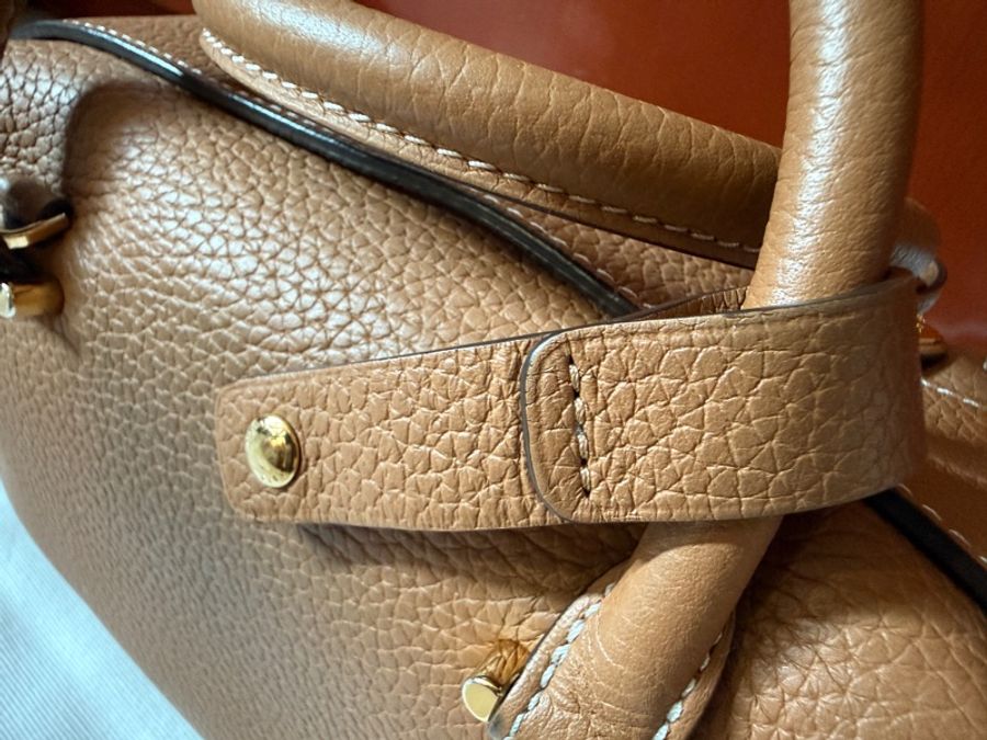 Delvaux cool box mini 金棕 啡色-50
